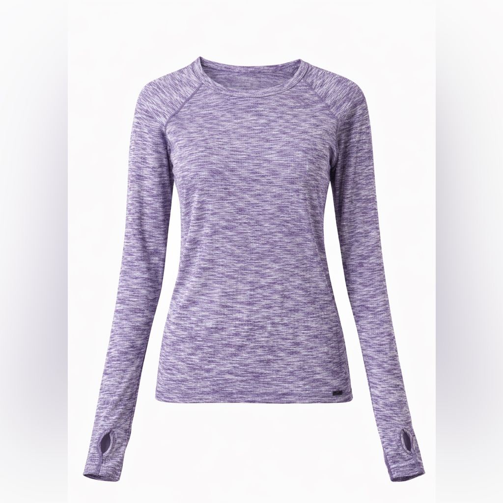 Lululemon Athletica Heathered Purple Long Sleeve Tee